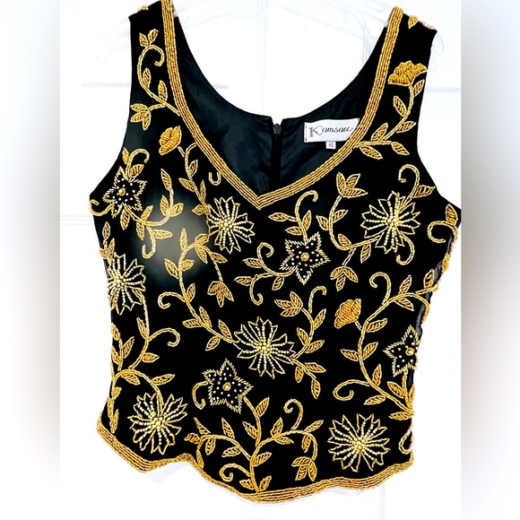 Beaded Embellished Evening Crop Top - Picture 1 of 3